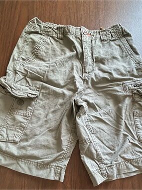 OP Kids Cargo Shorts in Olive Khaki Green